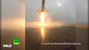 Clip: Tên lửa đẩy Falcon 9 của Mỹ nổ tung khi tiếp hạm