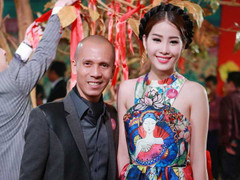 Hoa khôi Nam Em rạng rỡ bên Minh Tâm Bùi