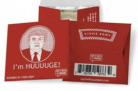 Donald Trump bất đắc dĩ trở thành 'gương mặt đại diện' cho nhãn hàng bao cao su