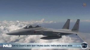 Clip: Tokyo chặn 2 máy bay Trung Quốc trên biển Nhật Bản