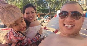 Hải Anh đưa vợ trẻ mỹ nhân và con trai đi Hawaii tận hưởng Valentine