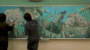 Clip: Tuyệt phẩm trên bảng đen của 2 thầy giáo người Nhật gây ‘bão’ mạng