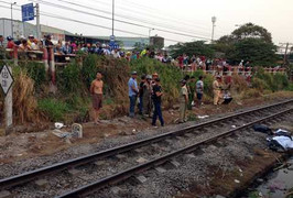 Mải mê bấm điện thoại, nam thanh niên bị tàu hỏa tông chết