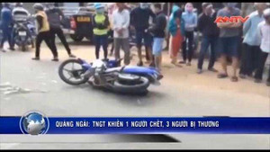 Clip: Taxi đâm nát 2 xe máy, 4 người thương vong