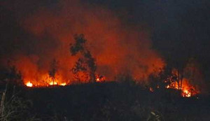 Kho đạn bùng cháy dữ dội, nhiều tiếng nổ ầm trời như bom