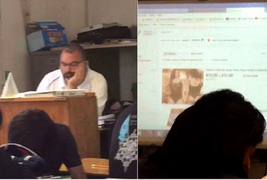 Thầy giáo bị bắt quả tang đắm mình trong quảng cáo nội y ngay trong tiết dạy