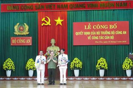 Bộ Công an hoán đổi Giám đốc Công an tỉnh Phú Yên và Bình Định