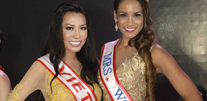 Kelly Trang Trần đoạt giải trang phục dân tộc đẹp nhất tại Hoa hậu Quý bà thế giới 2016