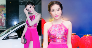 Cao Thái Hà tự lái xe sang bạc tỷ, khoe chân dài thẳng tắp