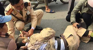 Sức khỏe CSGT bị xe tải đâm ở Hà Nội đang có diễn biến xấu