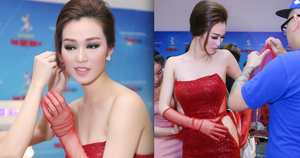 Khánh My rách váy ngay trước phần thi