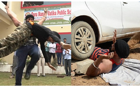 Kỳ diệu 'người sắt Ấn Độ' nhấc người bằng răng, xe cán không chết