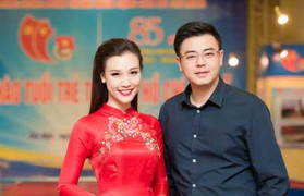 Á hậu Hoàng Oanh xinh đẹp nổi bật, hội ngộ MC Tuấn Tú