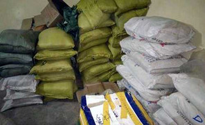 Cảnh sát cay mắt, khó thở khi kiểm tra kho phụ gia lậu