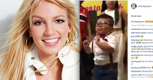 Britney Spears thích thú chia sẻ clip Ku Tin nhảy 'Vũ điệu cồng chiêng'