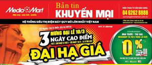 3 ngày cao điểm đại hạ giá tại MediaMart