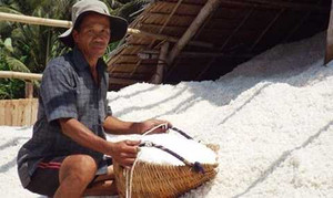 Muối được mùa mất giá, diêm dân Trà Vinh cười trong nước mắt