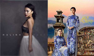 Rũ bỏ sexy, Hà Linh diễn áo dài ở Huế