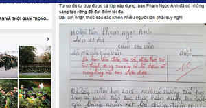 Bài văn 'mặt trái của điểm số' xôn xao dân mạng