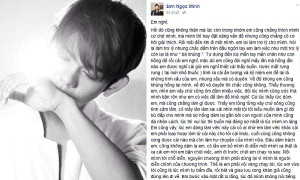 Sơn Ngọc Minh viết tâm thư ‘kể tội’ trợ lý của mình