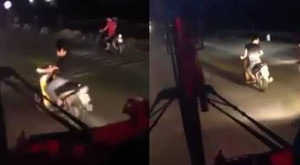 Nam thanh niên đầu trần đánh võng 'trêu ngươi' ô tô gần 10km