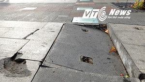 Phố đi bộ hiện đại nhất Việt Nam rạn nứt, nham nhở sau một năm khánh thành
