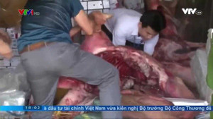 Clip: Thu giữ 20 tấn thịt, chân giò lợn bốc mùi, đang phân hủy chuẩn bị tuồn ra thị trường