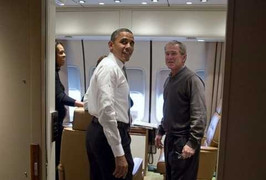 Điều gì xảy ra khi 2 đời Tổng thống Mỹ đi chung 1 chuyên cơ?