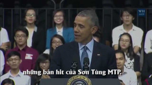 Clip: Tổng thống Obama nhắc tới Sơn Tùng M-TP trong bài phát biểu
