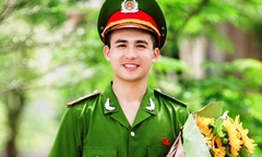 Chàng trai cảnh sát đẹp như 'soái ca' rạng rỡ trong ngày tốt nghiệp