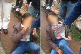 Nữ đạo chích giở trò ăn vạ trước cổng bệnh viện Bạch Mai