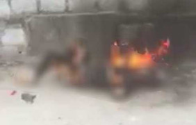 Người phụ nữ nghi tẩm xăng tự thiêu ở Hưng Yên