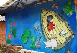 Ngắm làng tranh bích họa đẹp nhất Việt Nam