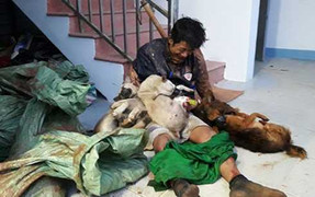 Bị truy đuổi, cẩu tặc dùng gậy đánh công an xã