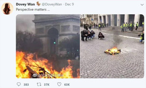 Vấn nạn 'tin vịt' qua bức ảnh ngọn lửa lớn ở Paris