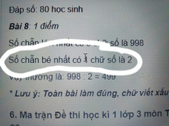Bài toán tiểu học 'số chẵn nhỏ nhất là 0 hay 2' gây tranh cãi