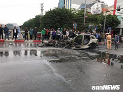 Mercedes tông liên hoàn rồi bốc cháy, 1 người chết: Tài xế là phụ nữ