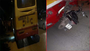 Quay đầu xe bỏ chạy khi gặp CSGT, thanh niên không đội mũ bảo hiểm bị xe buýt tông nguy kịch
