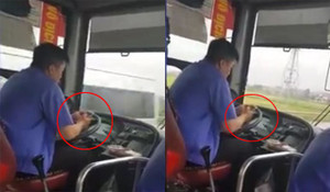 Đình chỉ tài xế xe buýt vừa lái xe vừa cắm mặt vào điện thoại nhắn tin, đọc báo