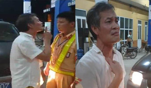 Tài xế ô tô biển xanh say rượu chửi bới rồi tát CSGT bị phạt 2,5 triệu đồng