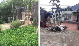 Phóng xe tông trụ cổng, người đàn ông thiệt mạng treo lơ lửng trên cổng cao hơn 2m