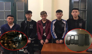 Bắt giữ nhóm thanh niên mang dao phóng lợn đi cướp ở Hà Nội