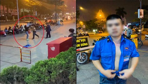 Clip: Gã bảo vệ hành hung phụ nữ như luyện 'boxing' tại trung tâm thương mại Hà Nội