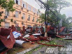 Ảnh: Thái Bình 'tơi tả' sau khi bị bão số 1 quần thảo