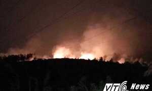 Cháy lớn một khu rừng ở thành phố Hạ Long, Quảng Ninh