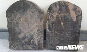 Phát hiện 2 bia đá liên quan mộ chí Trạng Trình Nguyễn Bỉnh Khiêm