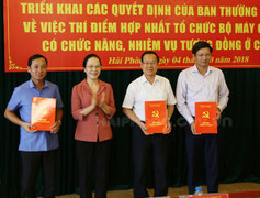 Hải Phòng thí điểm hợp nhất một số cơ quan Đảng và chính quyền