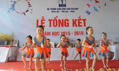 Học sinh tiểu học nhảy Aerobic sôi động tại lễ tổng kết năm học