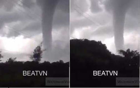 Clip: Vòi rồng khổng lồ như tận thế xuất hiện ở Cô Tô