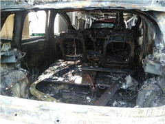 3 xế hộp cháy trơ khung trên đường vận chuyển ra Hà Nội